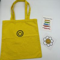 Women's Basic Canvas Bag Cute Cartoon Handbag Bag sku image 3