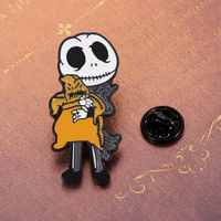 Ig Style Funny Pumpkin Bat Skull Alloy Enamel Unisex Brooches sku image 8