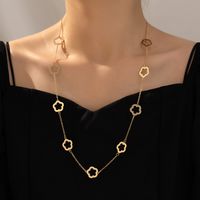 Vintage Style Classic Style Flower Alloy Plating Hollow Out Women's Long Necklace main image 6