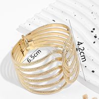 Iron Elegant Luxurious Twist Plating Spiral Stripe Bangle sku image 10