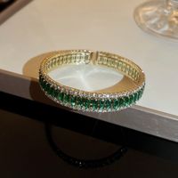 Fashion Square Snake Copper Zircon Bangle In Bulk sku image 22