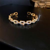 Fashion Square Snake Copper Zircon Bangle In Bulk sku image 35