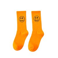 Unisex Casual Smiley Face Nylon Cotton Crew Socks A Pair sku image 11