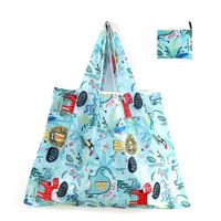 Cute Pastoral Flower Polyester Composite Needle Punched Cotton Shopping Bags sku image 5