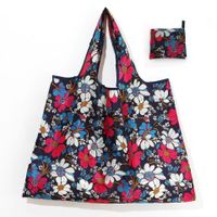 Cute Pastoral Flower Polyester Composite Needle Punched Cotton Shopping Bags sku image 4