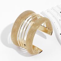 Iron Elegant Luxurious Twist Plating Spiral Stripe Bangle main image 5