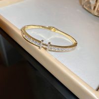 Fashion Square Snake Copper Zircon Bangle In Bulk sku image 39