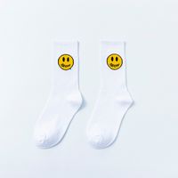 Unisex Casual Smiley Face Nylon Cotton Crew Socks A Pair sku image 2