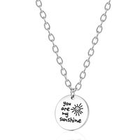 Sweet Letter Smiley Face 304 Stainless Steel 18K Gold Plated Unisex Pendant Necklace sku image 1