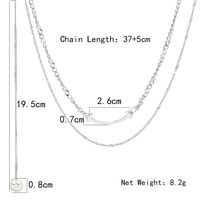 201 Stainless Steel Modern Style Simple Style Classic Style Geometric Layered Necklaces main image 2