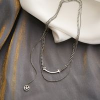 201 Stainless Steel Modern Style Simple Style Classic Style Geometric Layered Necklaces main image 5