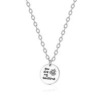 Sweet Letter Smiley Face 304 Stainless Steel 18K Gold Plated Unisex Pendant Necklace main image 6