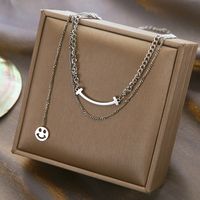 201 Stainless Steel Modern Style Simple Style Classic Style Geometric Layered Necklaces main image 1
