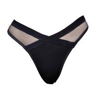 Solid Color Seamless Breathable Invisible Low Waist Thong Panties main image 3