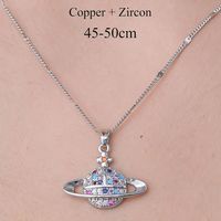 Wholesale Simple Style Sun Star Lightning Stainless Steel Plating Inlay Silver Plated Zircon Pendant Necklace sku image 9