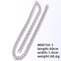 1 Piece Hip-hop Number Stainless Steel Plating Inlay Chain Jewelry Accessories sku image 6