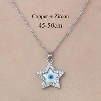 Wholesale Simple Style Sun Star Lightning Stainless Steel Plating Inlay Silver Plated Zircon Pendant Necklace sku image 10