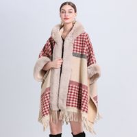 Women's Vintage Style Solid Color Napping Plush Tassel Shawl main image 6