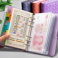1 Set Solid Color School Pu Leather Preppy Style Notebook main image 1