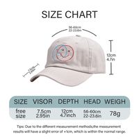 Unisex Cute Smiley Face Curved Eaves Baseball Cap main image 2
