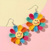 1 Pair Sweet Sunflower Knit Drop Earrings main image 3