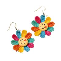 1 Pair Sweet Sunflower Knit Drop Earrings main image 5