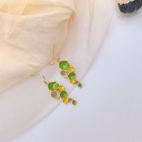 1 Pair Fashion Rabbit Heart Shape Flower Metal Asymmetrical Enamel Plating Women's Drop Earrings sku image 4