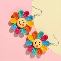 1 Pair Sweet Sunflower Knit Drop Earrings main image 4