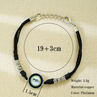 Simple Style Round Copper Plating Braid Platinum Plated Unisex Bracelets main image 2