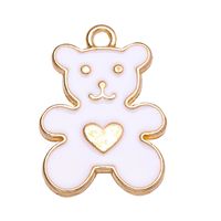 10 Pcs/package Cute Bear Alloy Enamel Plating Pendant Jewelry Accessories main image 4