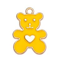 10 Pcs/package Cute Bear Alloy Enamel Plating Pendant Jewelry Accessories sku image 1