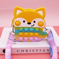 Kid's Silica Gel Animal Cute Zipper Crossbody Bag sku image 5