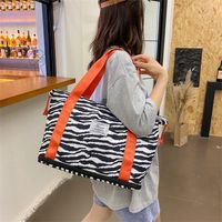 Women's Classic Style Stripe Oxford Cloth Travel Bags main image 2