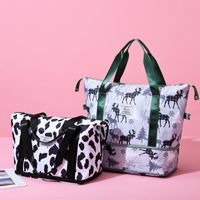 Women's Classic Style Stripe Oxford Cloth Travel Bags main image 4