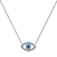 1 Piece Fashion Eye Sterling Silver Plating Zircon Necklace main image 5