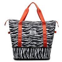 Women's Classic Style Stripe Oxford Cloth Travel Bags sku image 4
