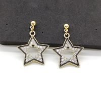 1 Pair Elegant Star Heart Shape Flower Alloy Plating Women's Drop Earrings main image 9