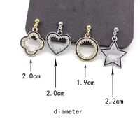 1 Pair Elegant Star Heart Shape Flower Alloy Plating Women's Drop Earrings main image 3