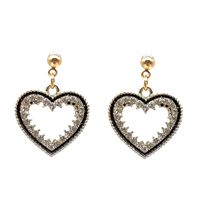 1 Pair Elegant Star Heart Shape Flower Alloy Plating Women's Drop Earrings sku image 4