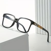 Simple Style Solid Color Resin Square Full Frame Optical Glasses sku image 1