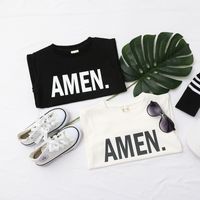 Simple Style Letter Cotton T-shirts & Shirts main image 4