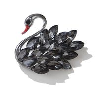 Elegant Swan Alloy Inlay Rhinestones Women's Brooches sku image 1