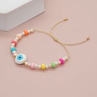 Simple Style Classic Style Devil's Eye Freshwater Pearl Glass Soft Clay Beaded Braid Drawstring Bracelets main image 4