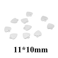 100 Pcs/package Simple Style Four Leaf Clover Heart Shape Dragonfly Stainless Steel Plating Pendant Jewelry Accessories sku image 2