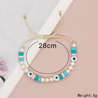 Simple Style Classic Style Devil's Eye Freshwater Pearl Glass Soft Clay Beaded Braid Drawstring Bracelets main image 7