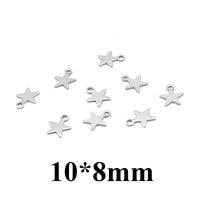 100 Pcs/package Simple Style Four Leaf Clover Heart Shape Dragonfly Stainless Steel Plating Pendant Jewelry Accessories sku image 4