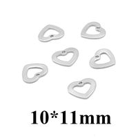 100 Pcs/package Simple Style Four Leaf Clover Heart Shape Dragonfly Stainless Steel Plating Pendant Jewelry Accessories sku image 5