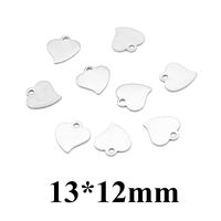 100 Pcs/package Simple Style Four Leaf Clover Heart Shape Dragonfly Stainless Steel Plating Pendant Jewelry Accessories sku image 7