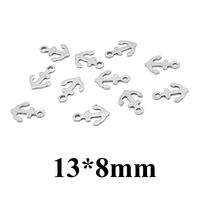 100 Pcs/package Simple Style Four Leaf Clover Heart Shape Dragonfly Stainless Steel Plating Pendant Jewelry Accessories main image 4