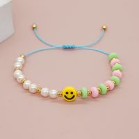 Simple Style Classic Style Devil's Eye Freshwater Pearl Glass Soft Clay Beaded Braid Drawstring Bracelets main image 6
